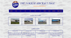 Desktop Screenshot of fokker-aircraft.info